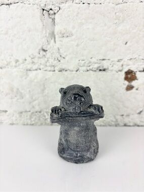 Wolf Original Small Gray Beaver Figurine Statue